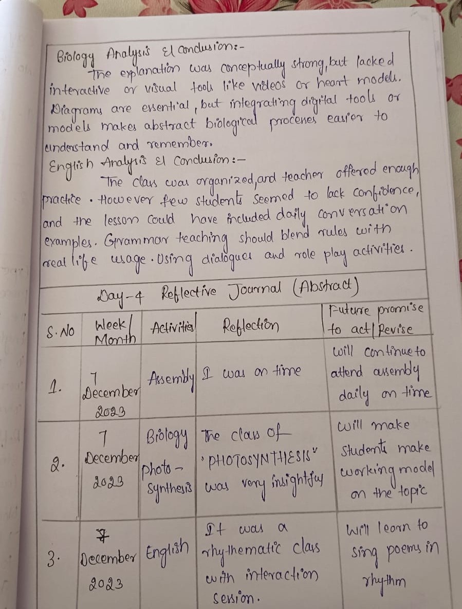Teaching Reflection Document 5